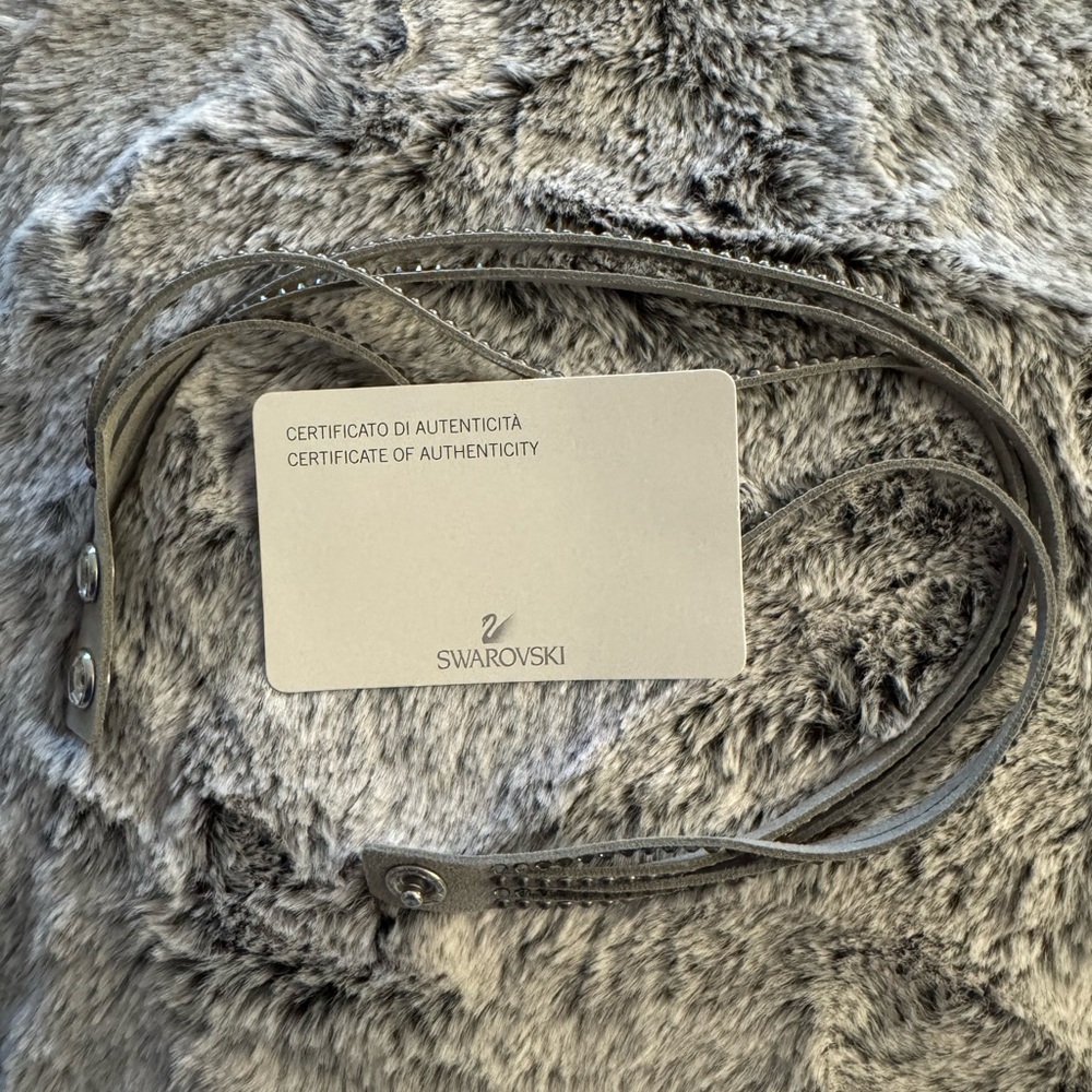 Swarovski Gray Leather Bracelet